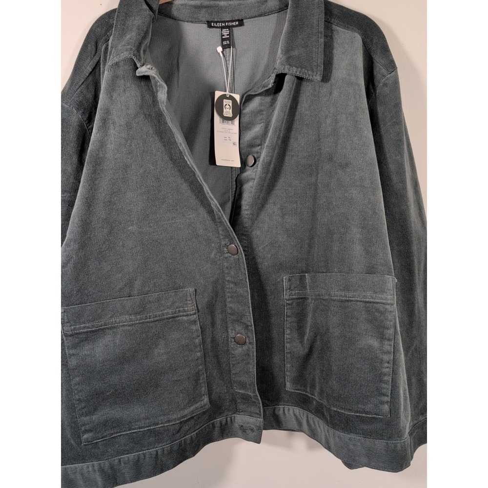 NWT $218 Eileen Fisher Woodland Classic Collar Velvet Jacket XL - Picture 5 of 14